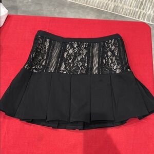 Endless Rose Black Mini Skater Skirt